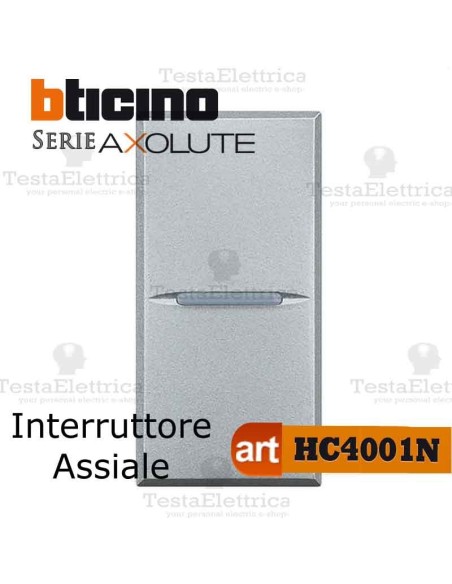 Interruttore 1P 10 AX  250 Va.c. Bticino Axolute
