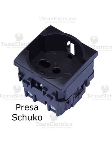 Presa Schuko compatibile con serie Bticino LivingLight