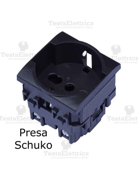 Presa Schuko compatibile con serie Bticino LivingLight
