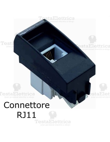 Presa telefonica RJ11 compatibile con serie Bticino LivingLight
