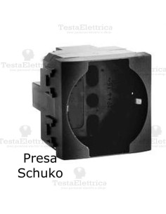 Presa Schuko compatibile con serie Bticino LivingLight