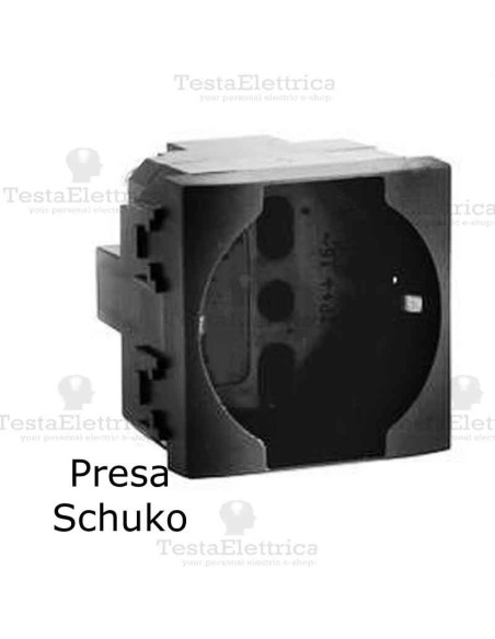 Presa Schuko compatibile con serie Bticino LivingLight