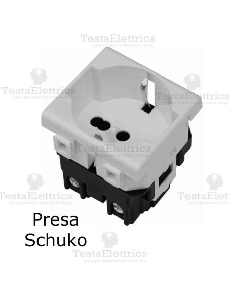 Presa shuko compatibile con serie Bticino Matix 