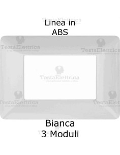 Placca in PVC bianca compatibile con serie Bticino Matix 