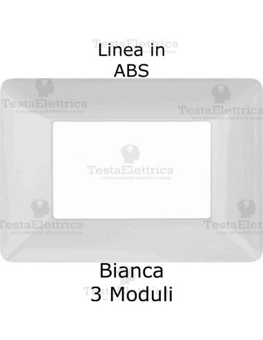 Placca in PVC bianca compatibile con serie Bticino Matix 