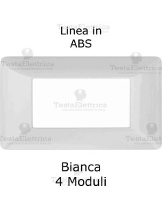 Placca in PVC bianca compatibile con serie Bticino Matix 
