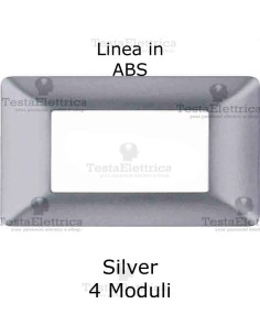 Placca in PVC Silver compatibile con serie Bticino Matix 