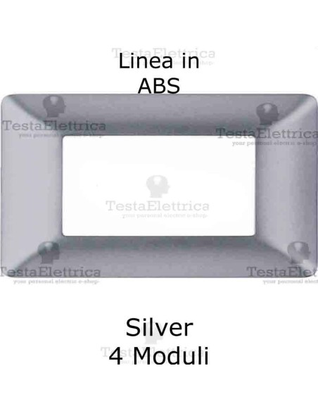Placca in PVC Silver compatibile con serie Bticino Matix 