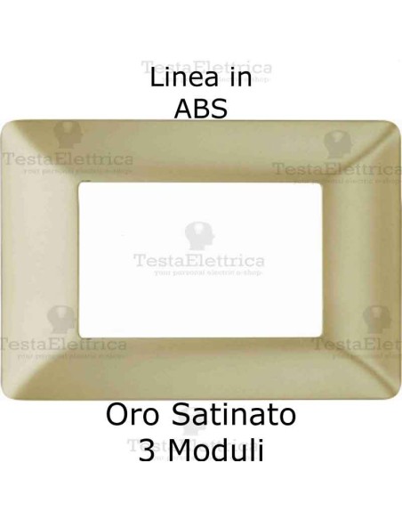 Placca in PVC Oro Satinato compatibile con serie Bticino Matix 
