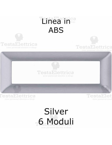 Placca in PVC Silver compatibile con serie Bticino Matix 