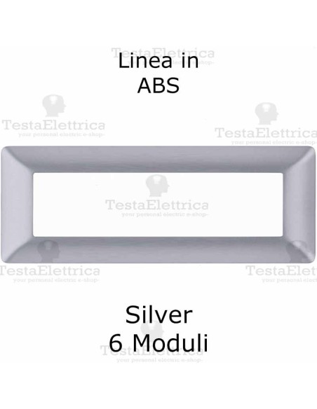 Placca in PVC Silver compatibile con serie Bticino Matix 