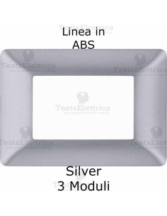 Placca in PVC Silver compatibile con serie Bticino Matix 
