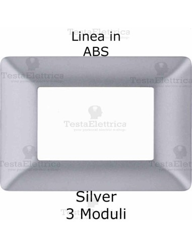 Placca in PVC Silver compatibile con serie Bticino Matix 