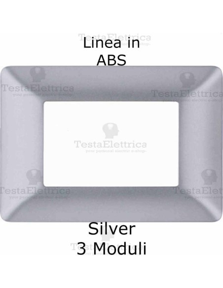 Placca in PVC Silver compatibile con serie Bticino Matix 