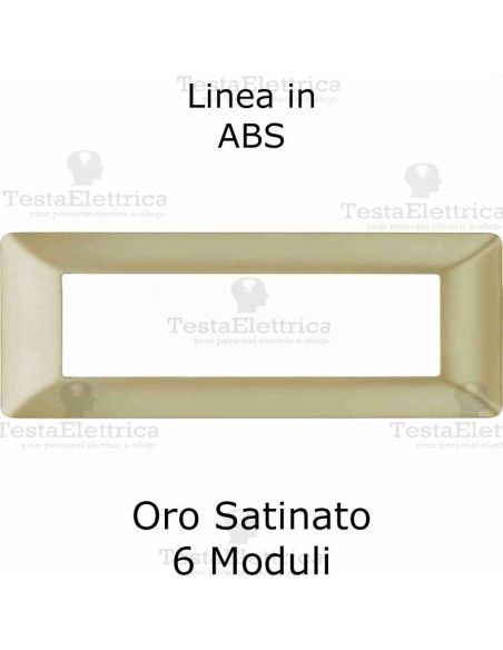Placca in PVC Oro Satinato compatibile con serie Bticino Matix 