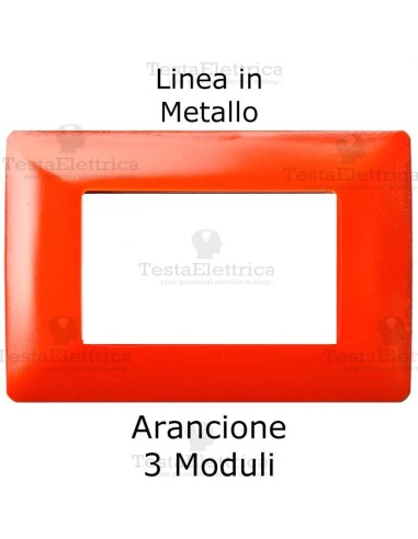Placca in Metallo Arancione compatibile con serie Bticino Matix 