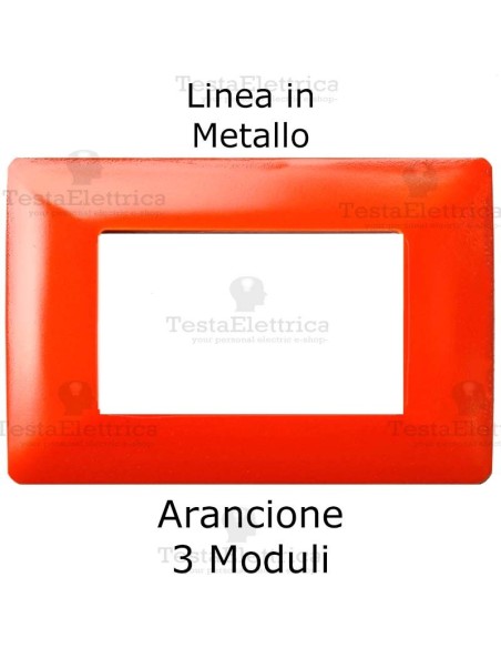 Placca in Metallo Arancione compatibile con serie Bticino Matix 