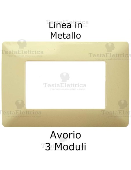 Placca in Metallo Avorio compatibile con serie Bticino Matix 