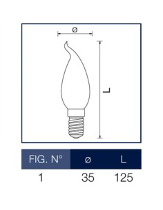 Lampadina filamento led colpo di vento 4 Watt E14 3000k  2