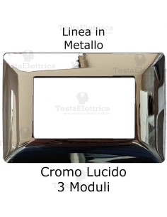 Placca in Metallo Cromo Lucido compatibile con serie Bticino Matix 