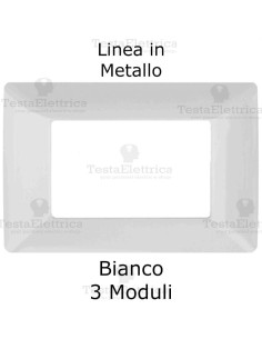 Placca in Metallo Bianca  compatibile con serie Bticino Matix 