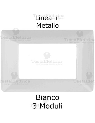 Placca in Metallo Bianca  compatibile con serie Bticino Matix 