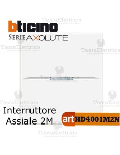 Interruttore 1P 2 moduli  Bticino Axolute Bianco