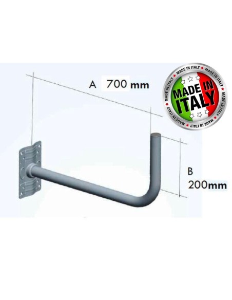 staffa  per parabola 70 cm zincata