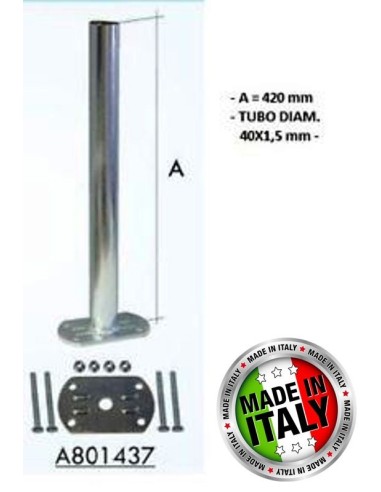 paletto per parabola 42 cm zincato