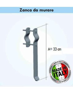 Zanca per fissaggio pali a muro 