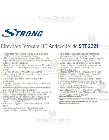 Decoder Android  DVB-T2 HD Strong