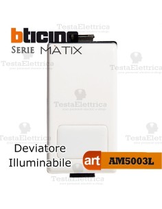 Deviatore 1P 16 AX  250 Va.c. Illuminabile Bticino Matix