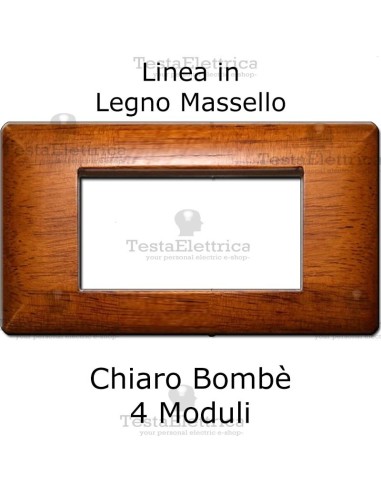 Placca in Legno Massello Chiaro compatibile con serie Bticino Matix