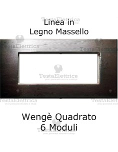 Placca in Legno Massello Wengè compatibile con serie Bticino Matix