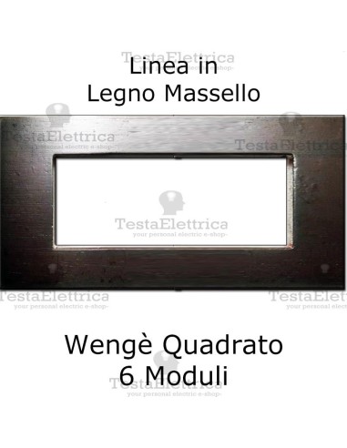 Placca in Legno Massello Wengè compatibile con serie Bticino Matix