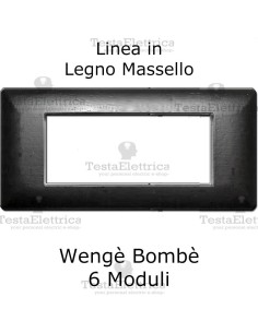 Placca in Legno Massello Wengè compatibile con serie Bticino Matix
