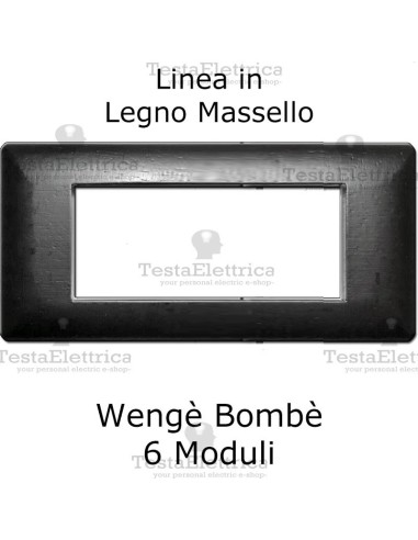 Placca in Legno Massello Wengè compatibile con serie Bticino Matix
