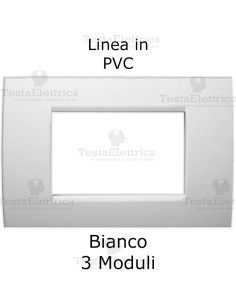 Placca PVC bianca compatibile con serie Bticino Matix 