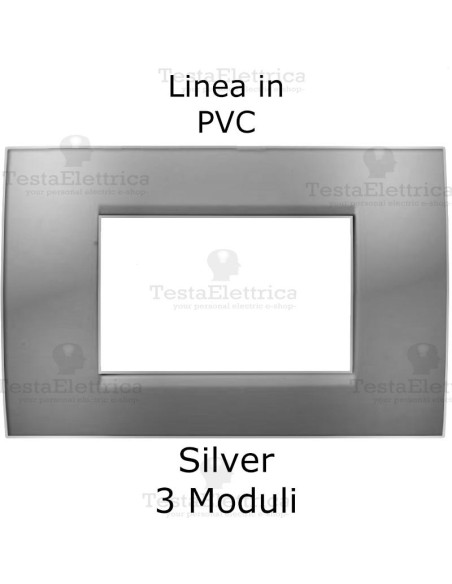 Placca PVC Silver compatibile con serie Bticino Matix 