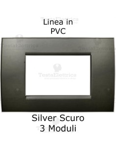 Placca PVC Silver Spazzolato compatibile con serie Bticino Matix 