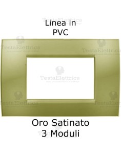Placca in PVC Oro Satinato compatibile con serie Bticino Matix