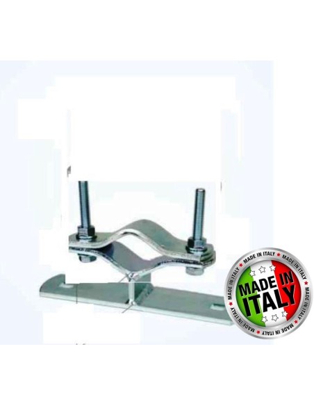 Zanca tipo "Emilia" pari muro per fissaggio pali a muro 