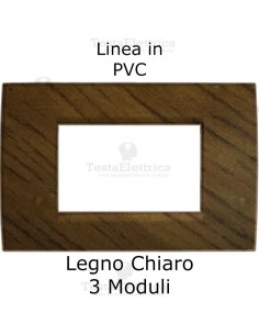 Placca in PVC tipo legno compatibile con serie Bticino Matix