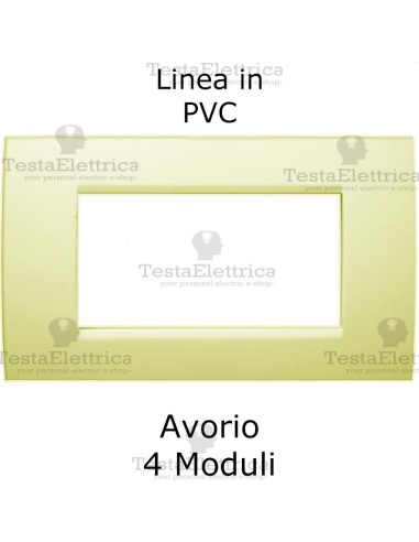 Placca in PVC Avorio compatibile con serie Bticino Matix