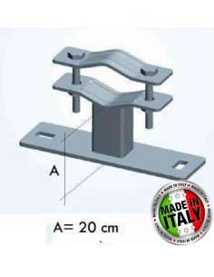 Zanca tipo "Emilia" 20 cm per fissaggio pali a muro 