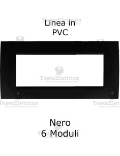 Placca in PVC Nero Lucido compatibile con serie Bticino Matix