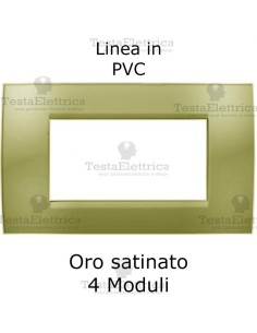 Placca in PVC Oro Satinato compatibile con serie Bticino Matix