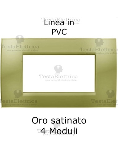 Placca in PVC Oro Satinato compatibile con serie Bticino Matix