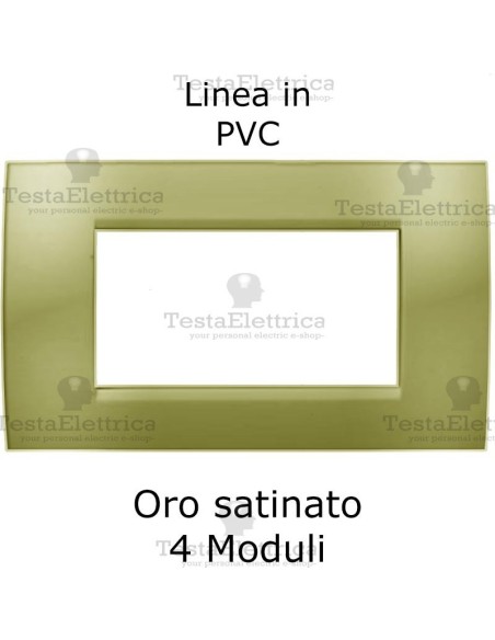 Placca in PVC Oro Satinato compatibile con serie Bticino Matix