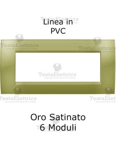 Placca in PVC Oro Satinato compatibile con serie Bticino Matix